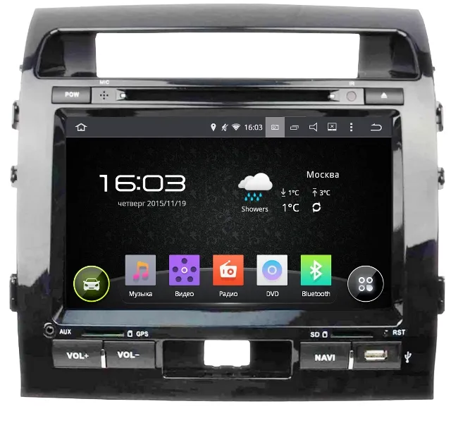 ШГУ INCAR AHR-2280 Toyota LC 200 Android 4.4.4/1024*600,wi-fi