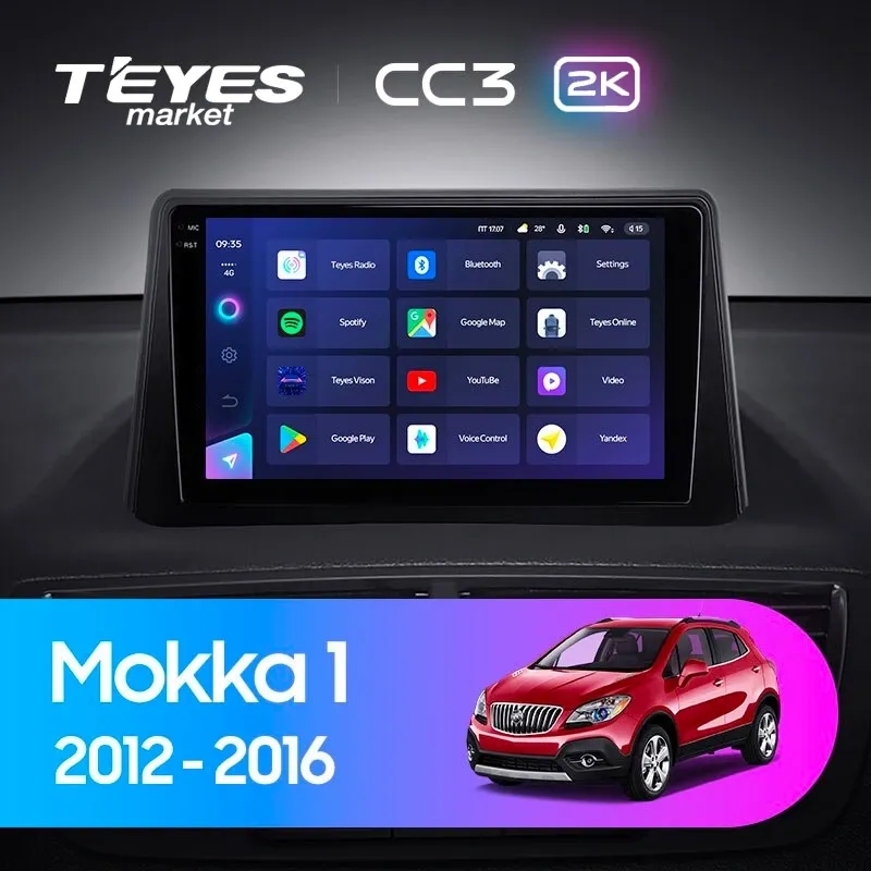 Комплект магнитолы TEYES CC3 2K 9.5" для Opel Mokka I 2012-2016