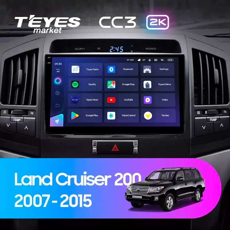 ШГУ Teyes CC3 2K 4/64GB Toyota Land Cruiser 11 LC 200 2007-2015