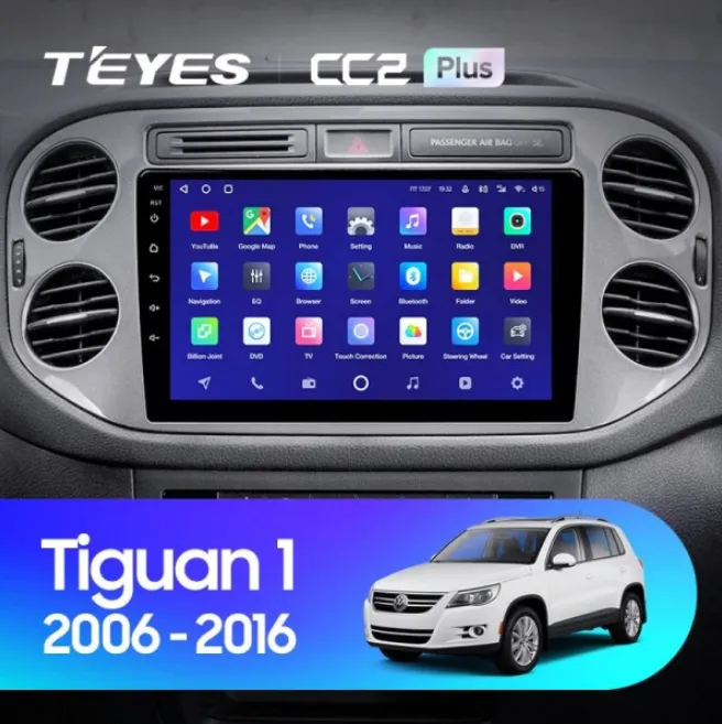 ШГУ Teyes CC2 Plus 3/32 GB Volkswagen universal Tiguan-1