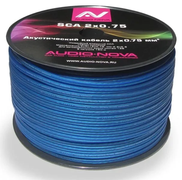 Акустический кабель AUDIO NOVA SCA 2x0.75 (1б-150м) (1м)