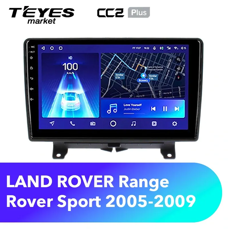 Комплект магнитолы TEYES CC2 Plus 9.0" для Land Rover Range Rover Sport I 2005-2009