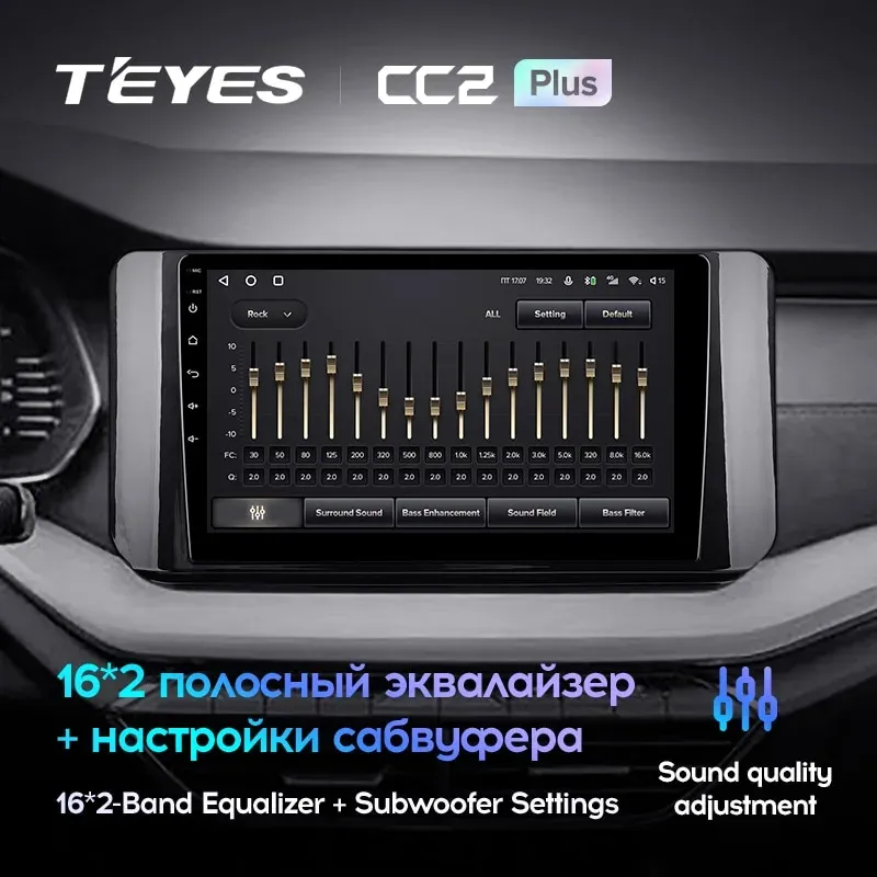 Комплект магнитолы TEYES CC2 Plus 10.2" для Skoda Octavia IV 2019-2023