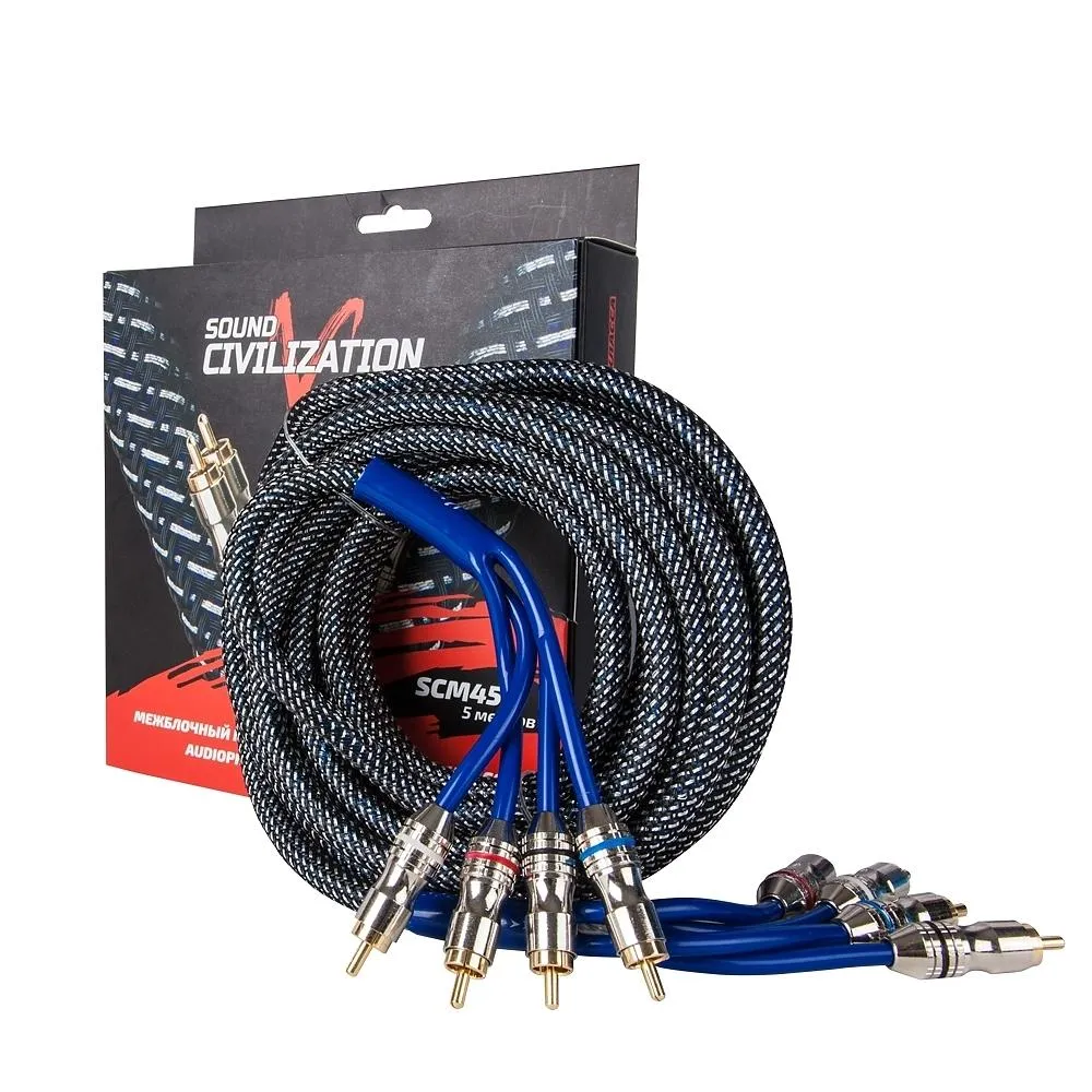 Межблочный кабель Kicx SCM45 4RCA-4RCA