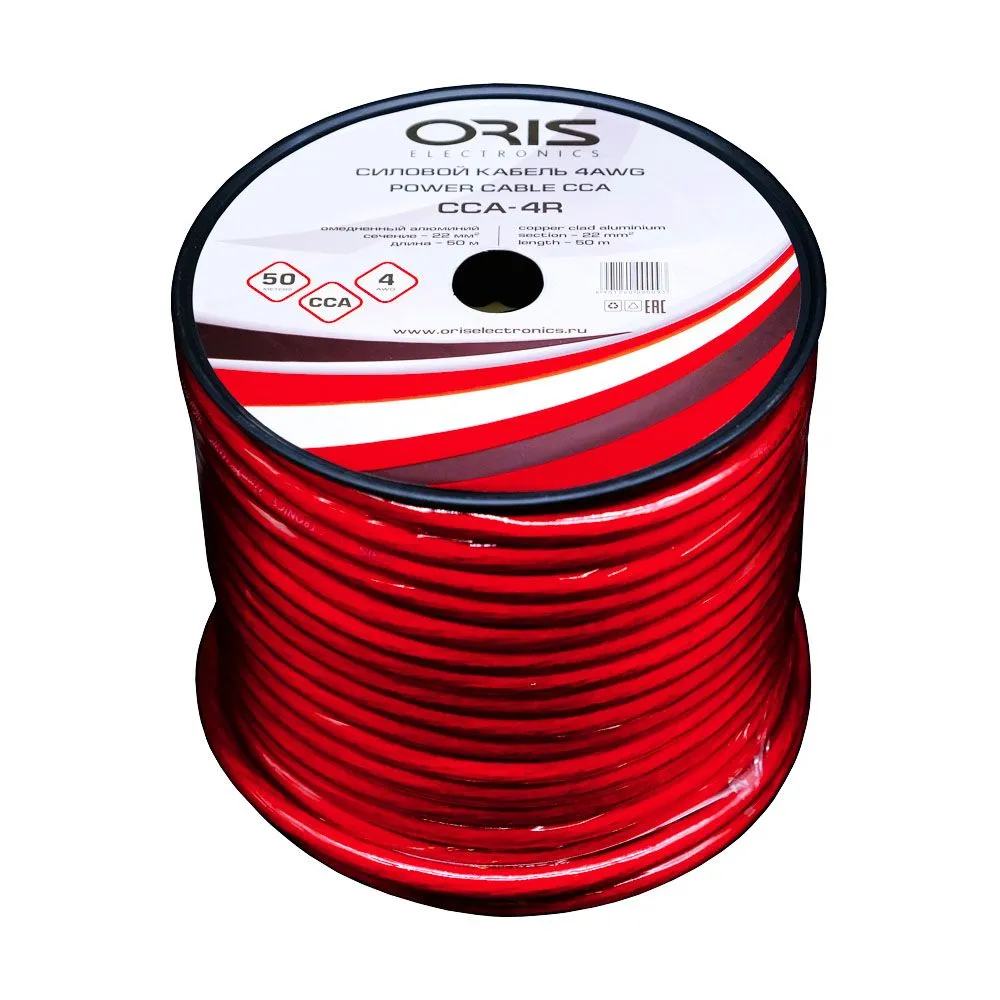 Силовой кабель Oris CCA-4R (1б-50м)(1м)