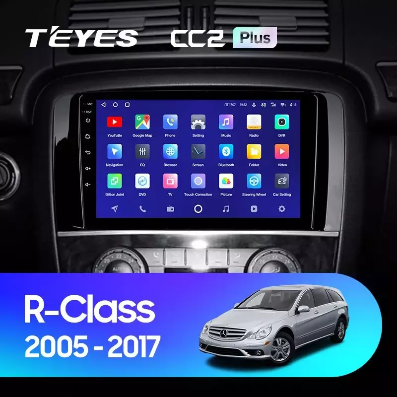 Комплект магнитолы TEYES CC2 Plus 9.0" для Mercedes-Benz R-класс W251 2005-2010