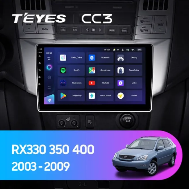 ШГУ Teyes CC3 Plus 4/64 GB Lexus RX300 RX330 RX350 RX400H 2003-2009