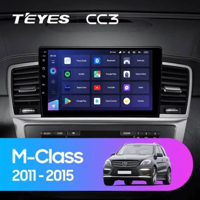 ШГУ Teyes CC3 3/32 Mercedes Benz M-Class W166 ML 2011-2015