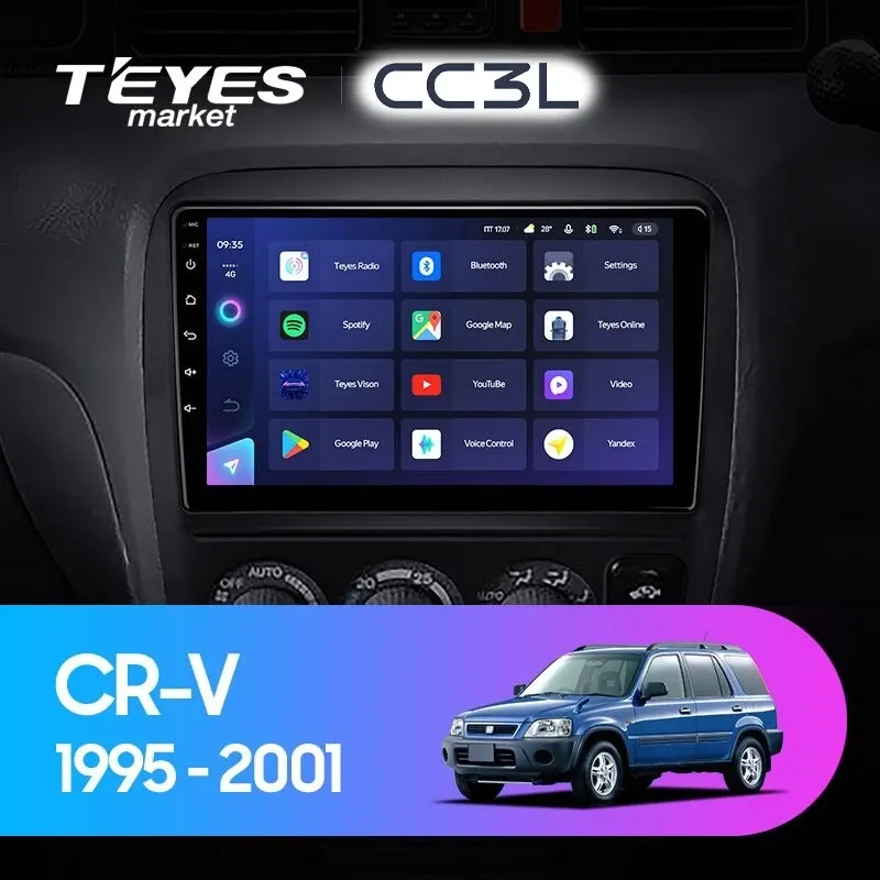 Комплект магнитолы TEYES CC3L 9.0" для Honda CR-V