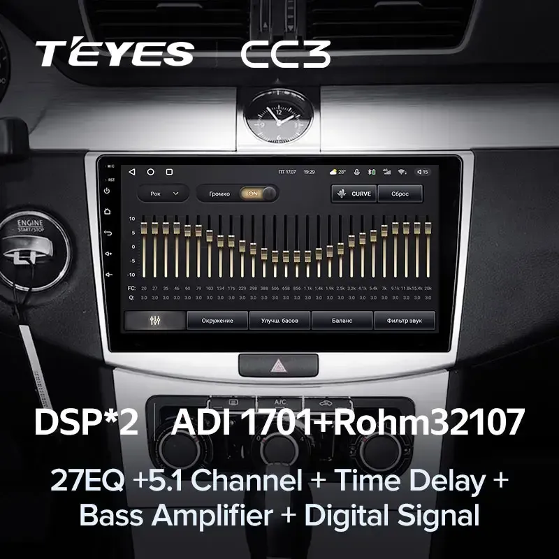 Комплект магнитолы TEYES CC3L 10.2" для Volkswagen Passat