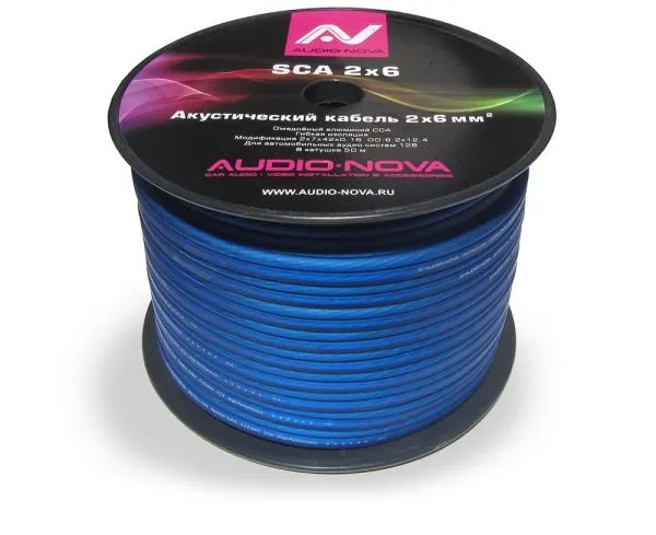 Акустический кабель AUDIO NOVA SCC 2х6 (1б-50м)(1м)