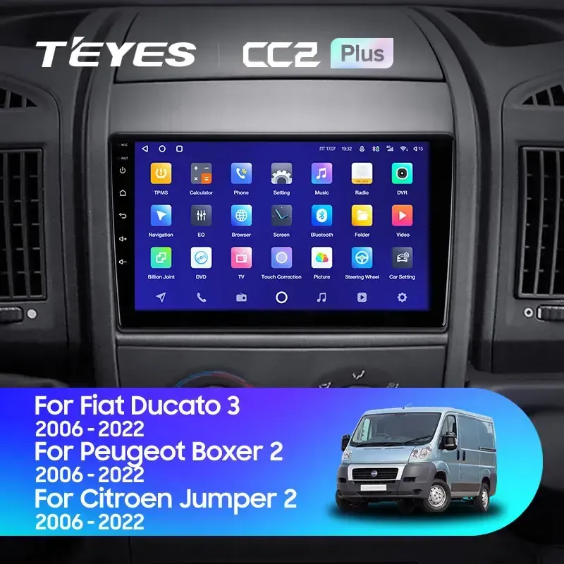 Комплект магнитолы TEYES CC2 Plus 9.0" для FIAT Ducato