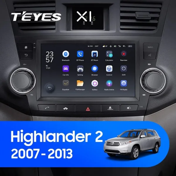 ШГУ Teyes X1 Toyota Highlander 2 XU40 2007-2013 F2