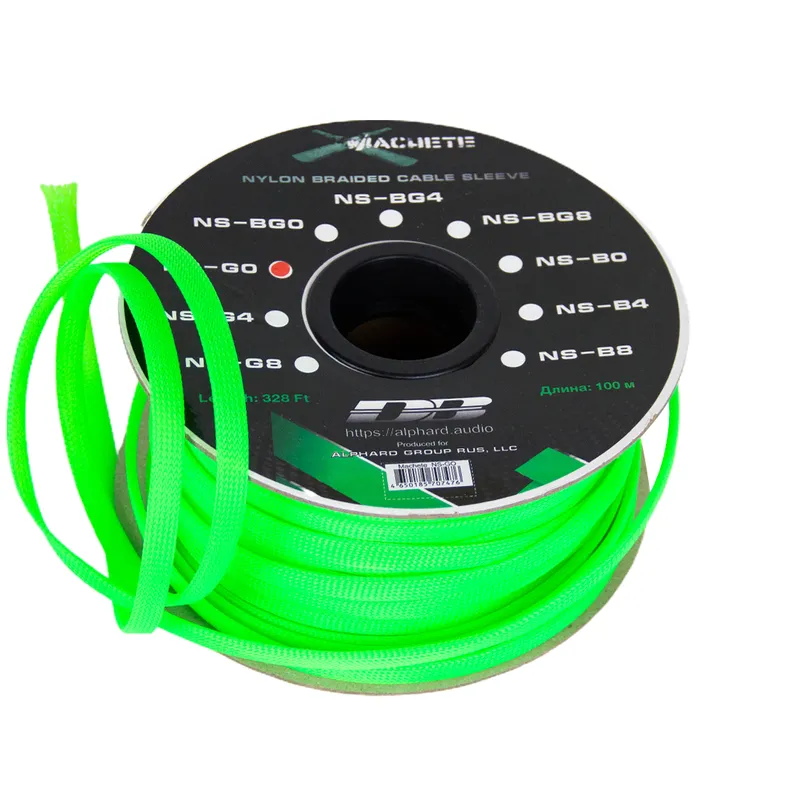 Защитная кабельная оплетка Deaf Bonce NS-G0v2 Green (1б-200м)