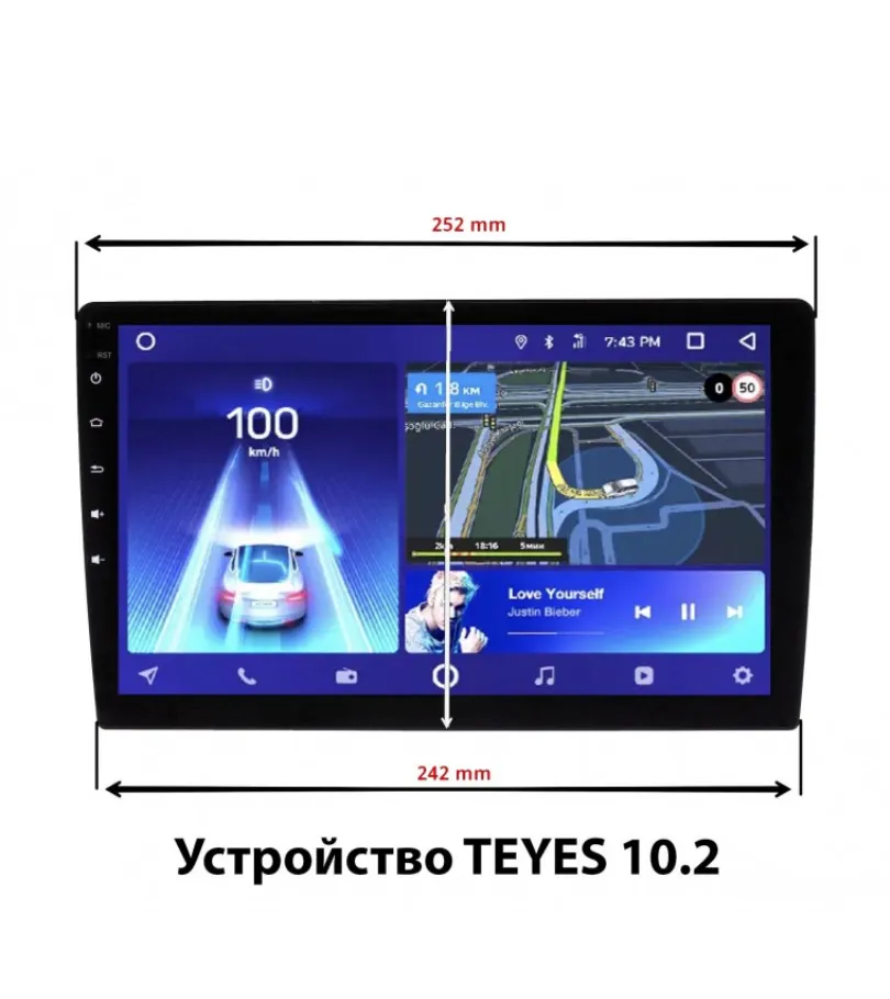Головное устройство Teyes CC3 4/32 Universal 10.2"