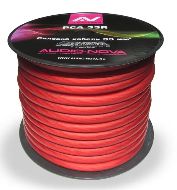 Силовой кабель AUDIO NOVA PCA 33R (1б-30м)(1м)