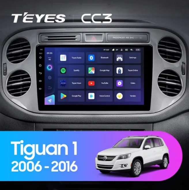 ШГУ Teyes CC3 3/32 GB Volkswagen Tiguan 1 NF 2006-2017