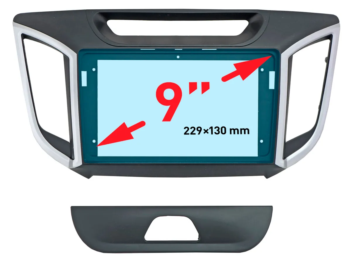 Рамка переходная RHY-FC347 UMS HYUNDAI Creta 2016-2021, 9"