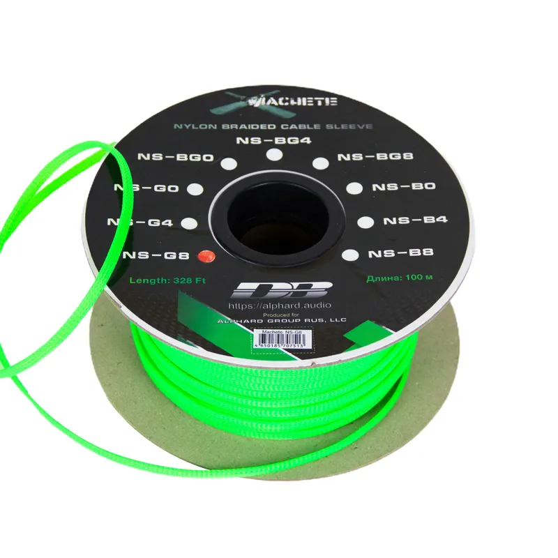 Защитная кабельная оплетка Deaf Bonce NS-G8v2 Green (1б-200м)