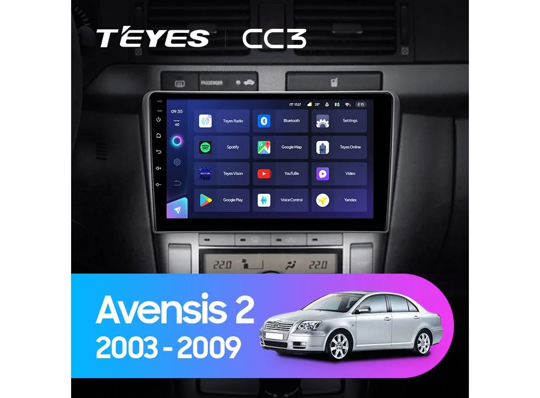 ШГУ Teyes CC3 3/32 GB Toyota Avensis 2 T250 2003-2009