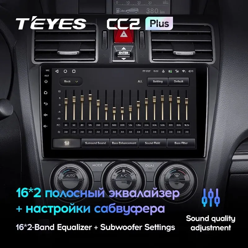 Комплект магнитолы TEYES CC2 Plus 9.0" для Subaru Forester SJ рестайлинг 2015-2018