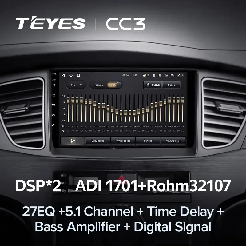 Комплект магнитолы TEYES CC3L 9.0" для Kia Cadenza