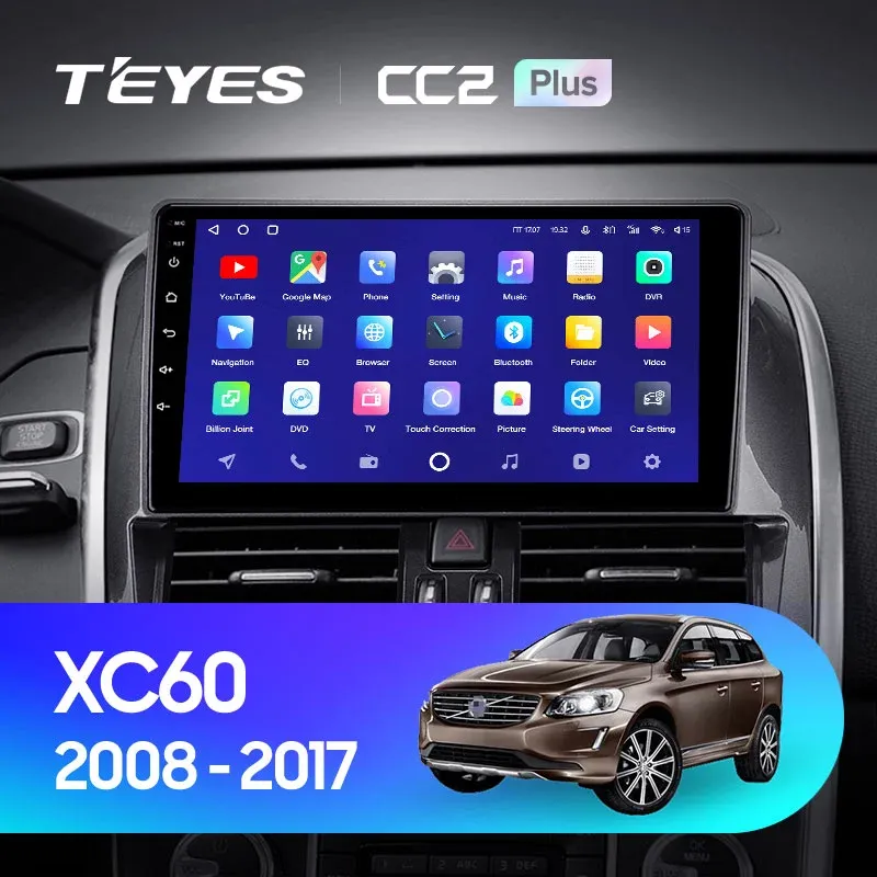 Комплект магнитолы TEYES CC2 Plus 9.0" для Volvo XC60 I рестайлинг 2013-2017