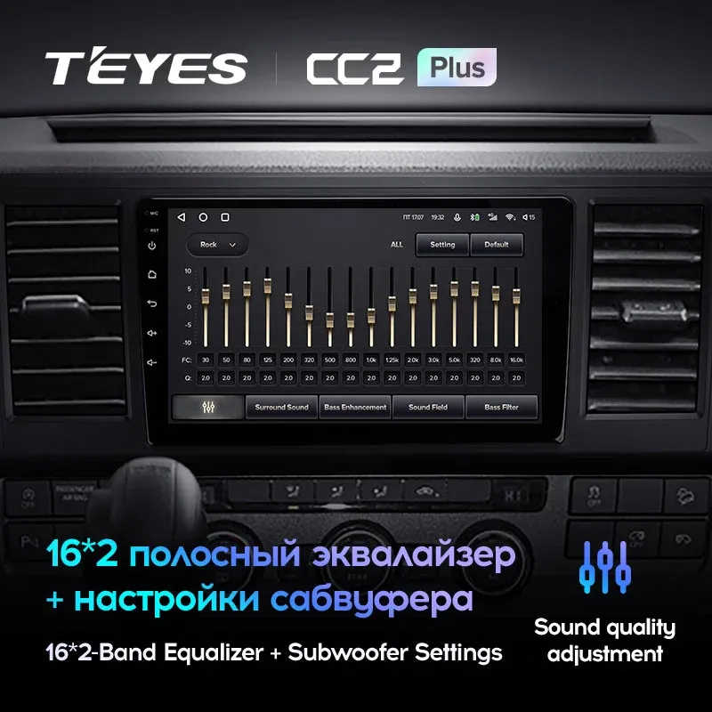 Штатная магнитола для Volkswagen Transpotrer 2015-2017 Teyes CC2 Plus 9.5" для Volkswagen Transporter T6 2015-2019