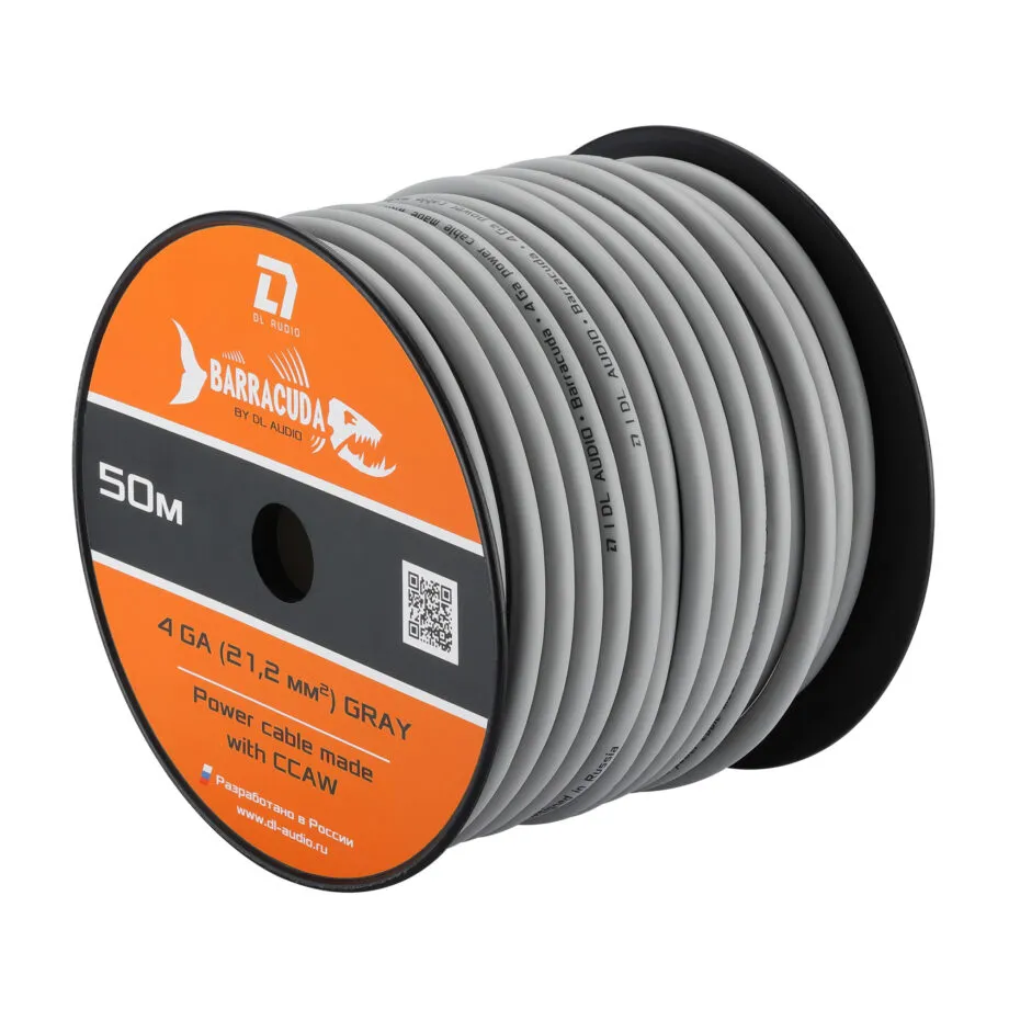 Силовой кабель DL Audio Barracuda Power Cable 4 Ga Gray (1б-50м) (1м)