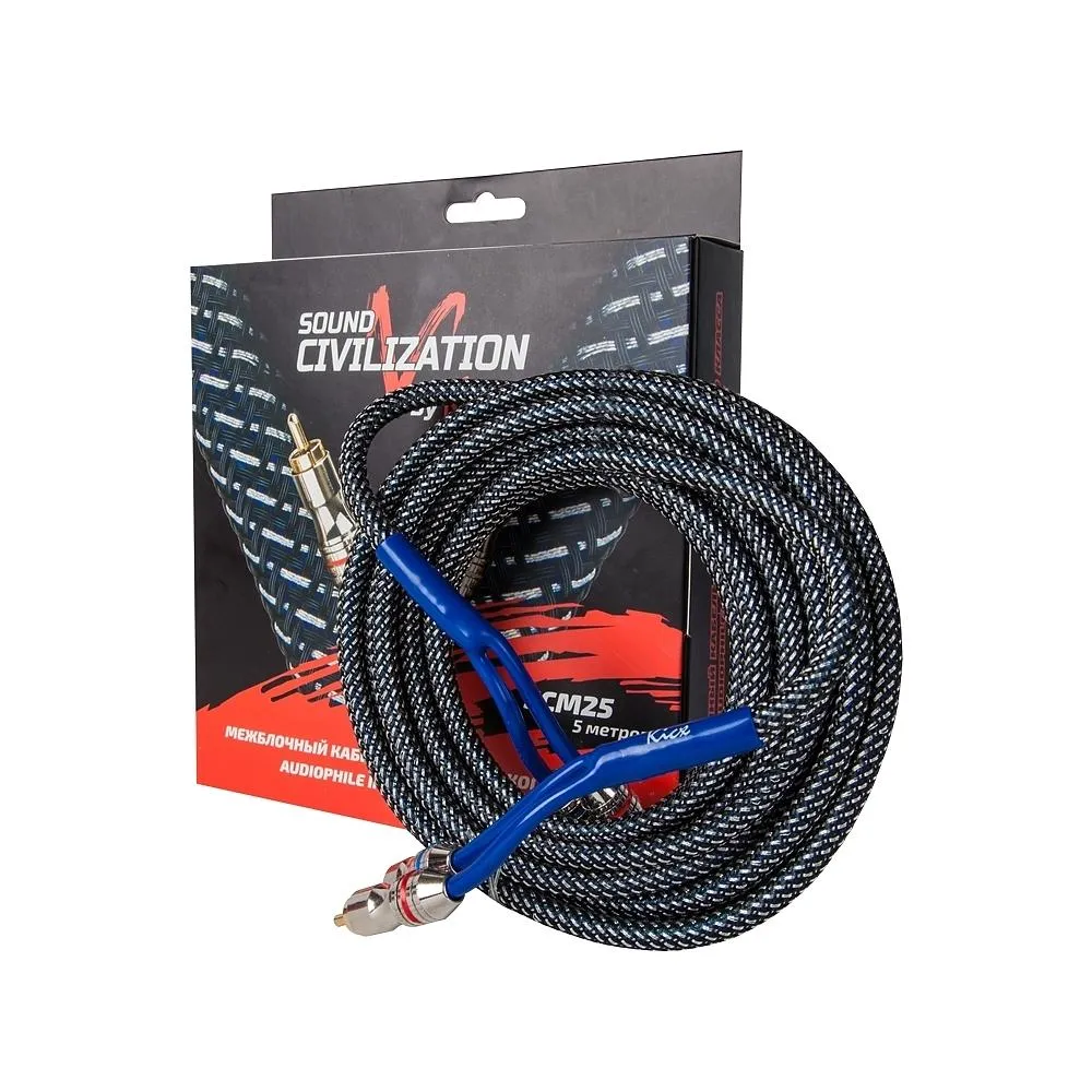 Межблочный кабель Kicx SCM25 2RCA-2RCA