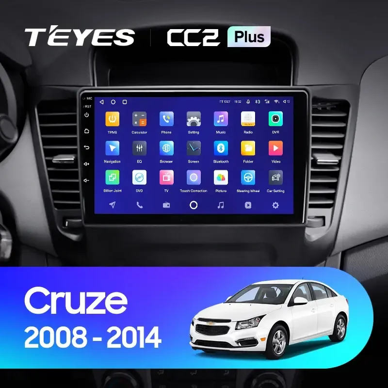 Комплект магнитолы TEYES CC2 Plus 9.0" для Chevrolet Cruze I 2009-2012