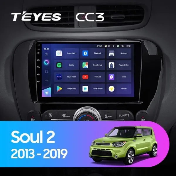 ШГУ Teyes CC3 6/128 GB Kia Soul PS2 2013-2019