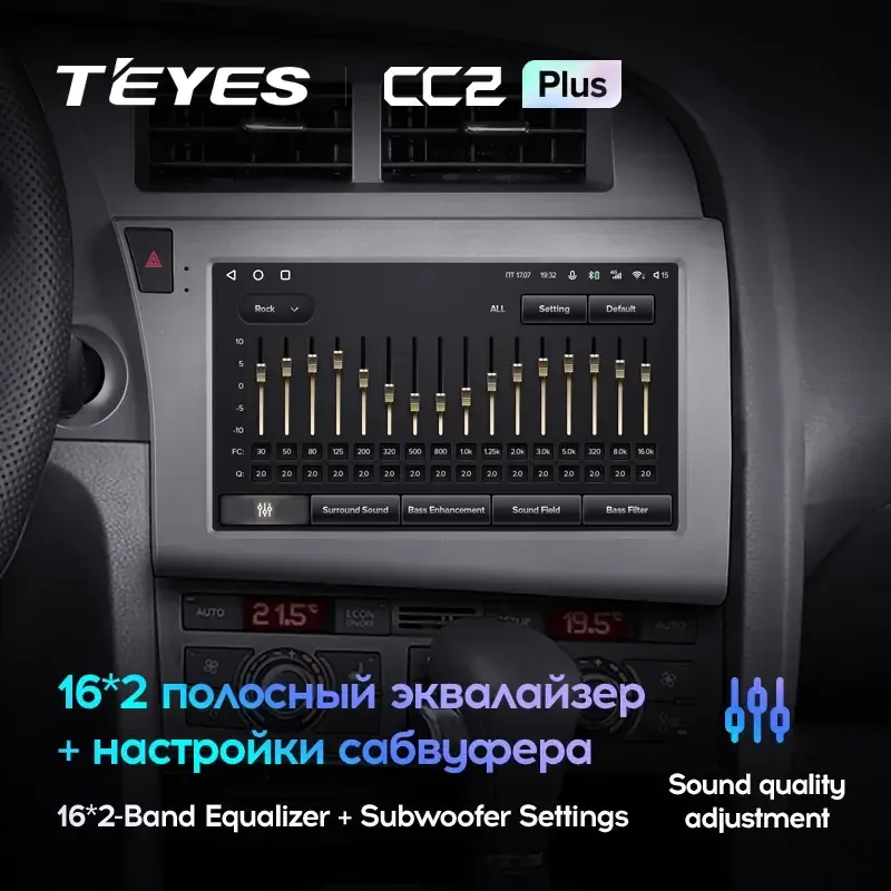Комплект магнитолы TEYES CC2 Plus 9.0" для Audi A6 С6 2004-2011