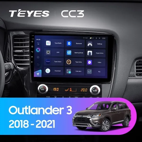 ШГУ Teyes CC3 6/128 GB Mitsubishi Outlander 3 2018+