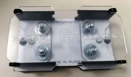 Держатель предохранителя Global Tuning ANL 2-канальный серебро