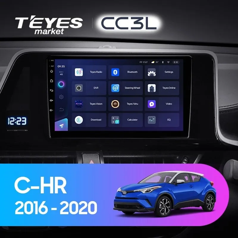 Комплект магнитолы TEYES CC3L 9.0" для Toyota C-HR