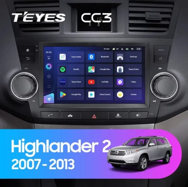 ШГУ Teyes CC3 3/32 GB Toyota Highlander 2 XU40 2007-2013