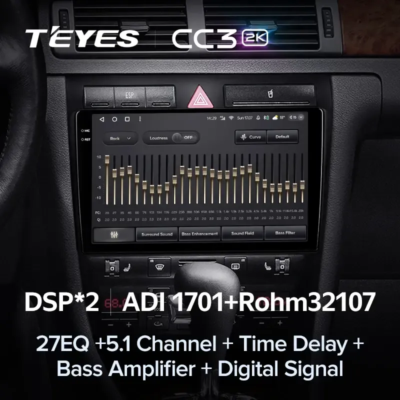 Комплект магнитолы TEYES CC3 2K 9.5" для Audi A6 C5 1997-2004