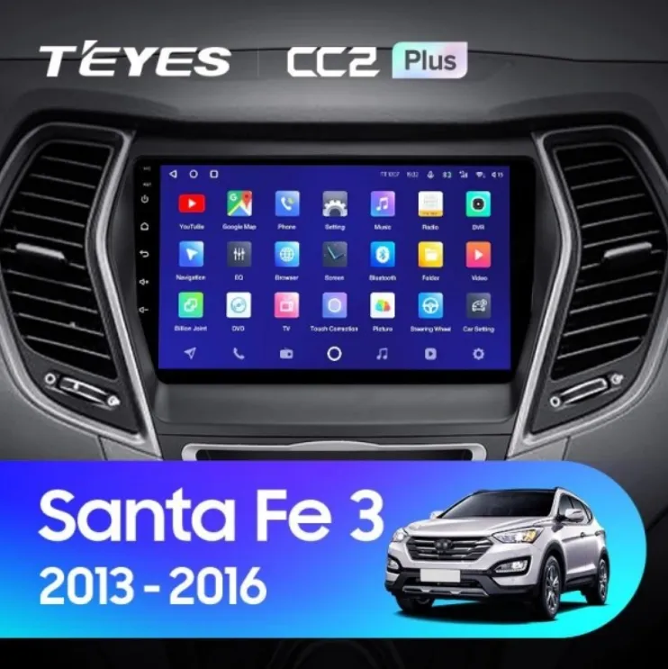 ШГУ Teyes CC2 PLUS 4/64 GB Hyundai Santa Fe 3 A 2013-2016