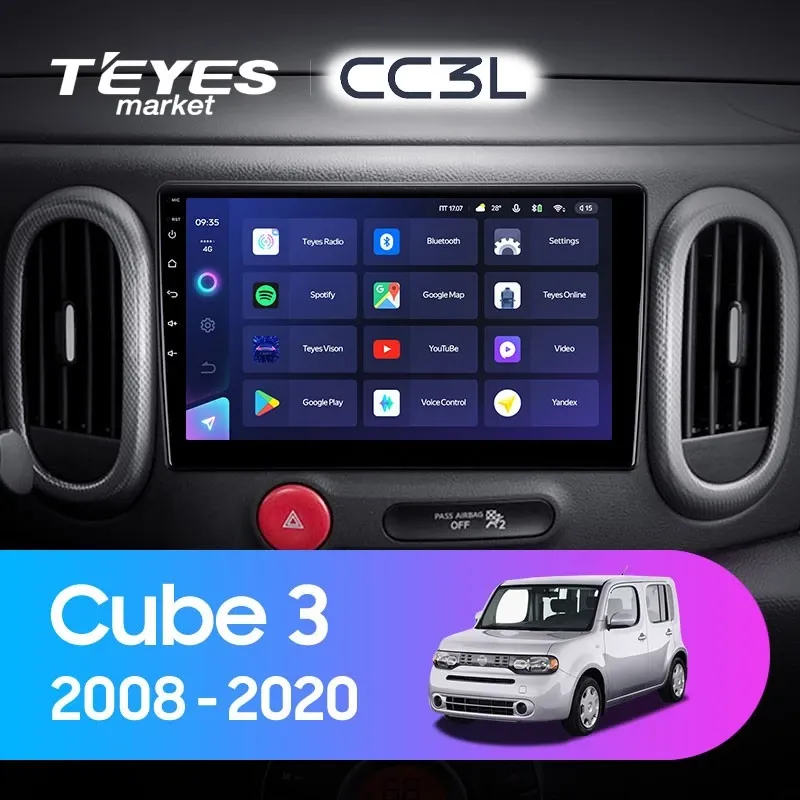 Комплект магнитолы TEYES CC3L 10.2" для Nissan Cube