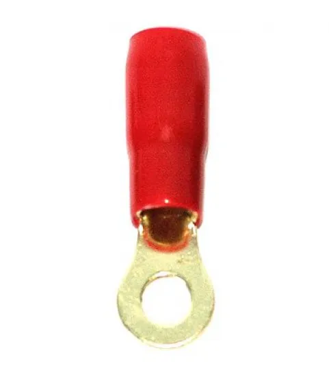 Клемма силовая "кольцо" 4GA Ring terminals Red (1 уп.-25шт)