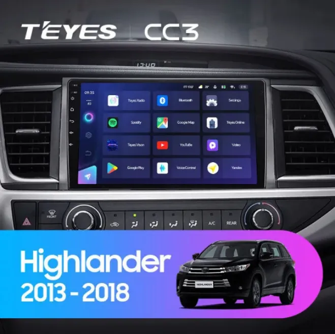 ШГУ Teyes CC3 4/64 GB Highlander 3 XU50 2013-2018
