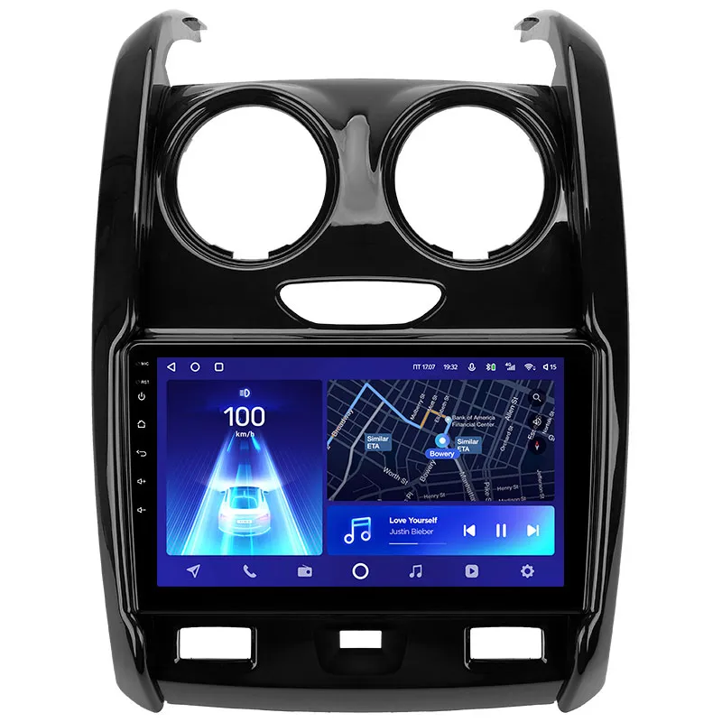 Рамка переходная + UMS-провод Teyes Renault Duster F2 2015-2021, 9"