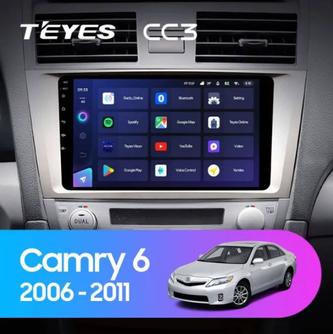 ГУ Teyes CC3 3/32 Toyota Camry 6 XV 40 2006-2011 9"