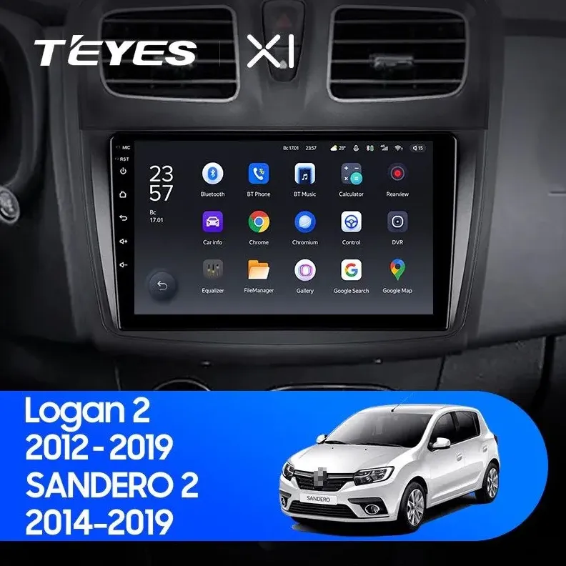 ШГУ Teyes X1 4G 2/32 GB Renault Logan 2 Sandero 2014-2019