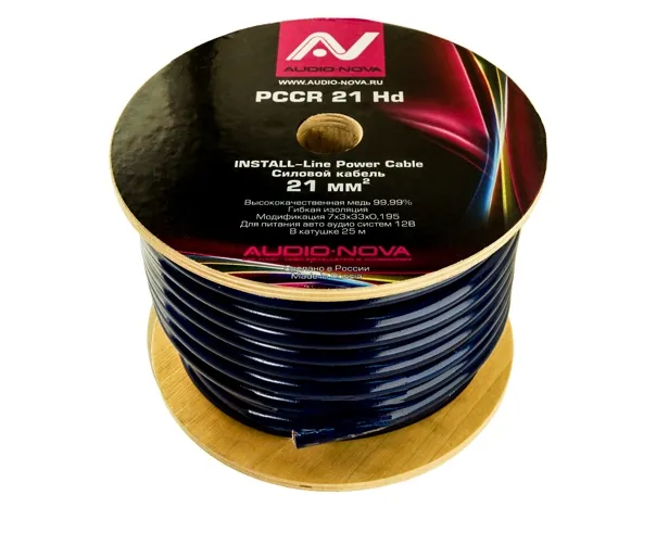 Силовой кабель AUDIO NOVA PCCR 21 Hd INSTALL-Line (1б-25м)(1м)