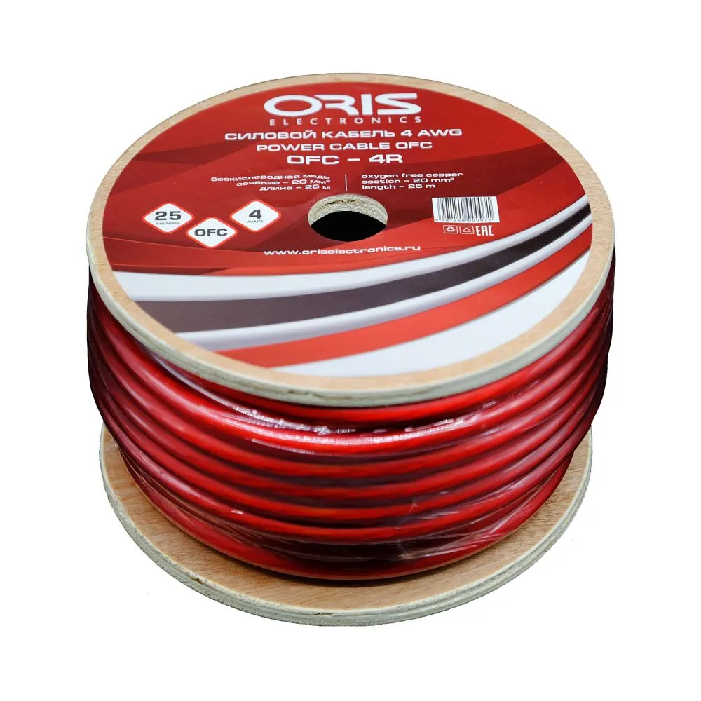 Силовой кабель Oris OFC-4R (1б-25м)(1м)