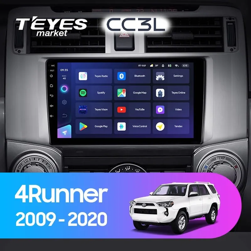 Комплект магнитолы TEYES CC3L 9.0" для Toyota 4Runner