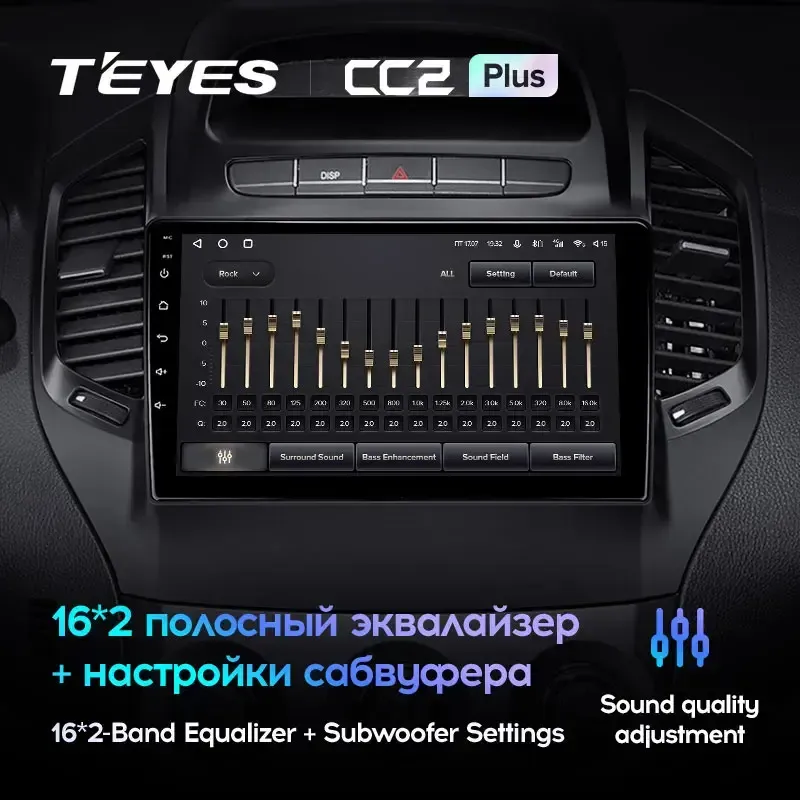 Комплект магнитолы TEYES CC2 Plus 9.0" для Geely GC6 I 2014-2016