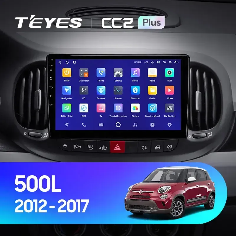 Комплект магнитолы TEYES CC2 Plus 10.2" для FIAT 500L I 2012-2017
